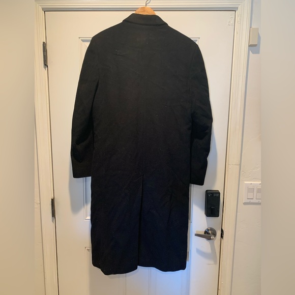 JG Hook Coat Women XLarge Black Wool Cashmere Peak Double Breasted VTG - Picture 4 of 4